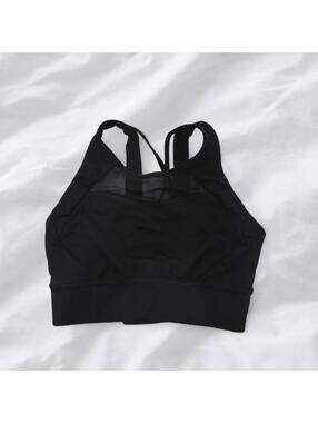 Black Lululemon Sports Bra (Back Detail)! mesh front detail